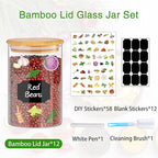 BGraceyy Glass Jars with Bamboo Lids 20 oz - Image 3