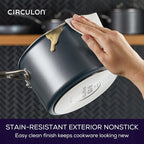 Circulon A1 Series w/ ScratchDefense Nonstick Induction Straining Sauce Pan - Image 10