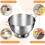 Stainless Steel Colander for Kitchen | 5 Quart Durable Rice and Pasta Strainer - Image 7
