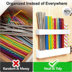 9.5” Large Acrylic Straw Holder - Image 6