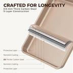 HONGBAKE 2 Pack 11 x 9 Inch Toaster Oven Pans and Trays, Small Baking Sheet Set - Image 6