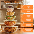 Jelife Glass Mixing Bowls with Lids Sets - Image 3