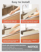 Kitchen Sink Splash Guard 23" 18" 30" Self-Draining Silicone Water Guard - Image 8