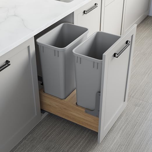 Dowell Double 50Qt Undermount Trash Pull-Out Waste Container by DowellKitchenBath