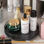 10" Oak Bathroom Vanity Tray Turntable - Image 2