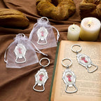 Misdary 12 Pcs Divine Jesus Bottle Opener Keychain Catholic Bottle Opener - Image 4