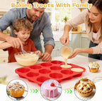 CAKETIME 12 Cups Silicone Muffin Pans - Image 7
