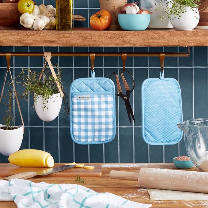 KitchenAid Gingham Pot Holder 2-Pack Set - Image 2