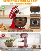 Premium Walnut Wood Mixing Bowl, Compatible - Image 3