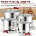 Herogo 20-Quart 18/10 Stainless Steel Stock Pot - Image 7