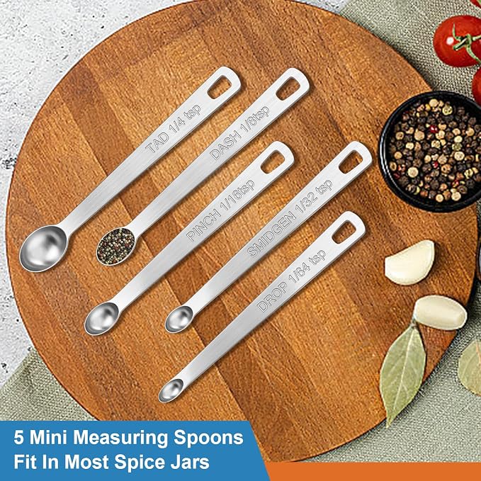 Wildone 14 Pack Stainless Steel Measuring Spoons Set, Including 8 Double Sided - Image 6