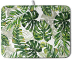 Tropical Palm Leaves Dish Drying Mat by Kwlegh