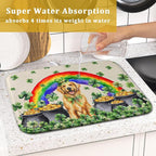 St Patricks Day Drying Mat Samll Lucky Clovers Green Kitchen Decor Counter Mats - Image 7