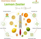 Spring Chef Stainless Steel Lemon Zester Grater - Image 2