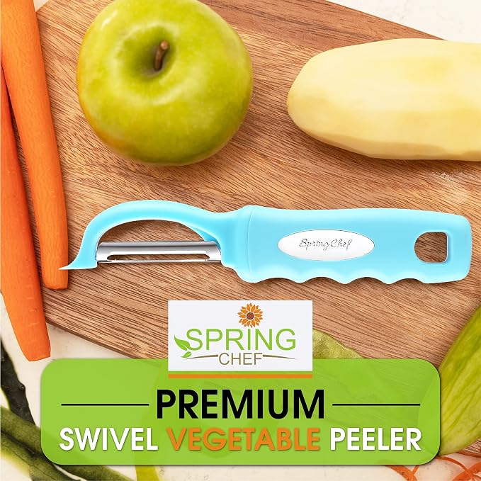 Spring Chef Premium Swivel Vegetable Peeler, Soft Grip Handle and Ultra Sharp - Image 7