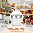 QAPPDA 4oz Glass Jars With Lids, Small Mason Jars Wide Mouth, Mini Canning Jars - Image 4