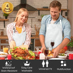 4 Packs Chef Apron, Waterproof Apron, Adjustable Aprons - Image 2