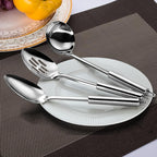 Pleafind Serving Utensils Set for Parties, 3-Piece Silver Stainless Steel - Image 3