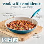 Rachael Ray Cucina Ceramic Nonstick Frying Pan/Skillet, 12.5 Inch Non Stick - Image 6