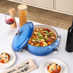 P&P CHEF 6QT Enameled Dutch Oven, Cast Iron Dutch Oven Pot - Image 6