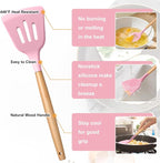 E-far Silicone Cooking Utensils Set, 5-Piece Kitchen Utensils Set - Image 3