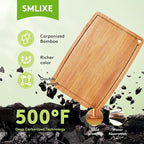 Bamboo Cutting Boards for Kitchen, Carbonized Wood Cutting Board Set - Image 2