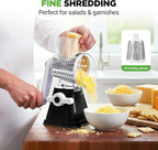 Nutrichef 3 in 1 Cheese Grater & Shredder | Strong Suction Base, Rotary Handle - Image 4