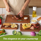 3 Packs Bamboo Cutting Board Set - Image 7