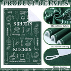 12 Pcs Farmhouse Kitchen Decor and Accessories Sets 4 Green Kitchen Towels 4 - Image 5