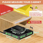 2 Pack Pull out Cabinet Organizer, Width Depth, - Image 2