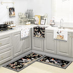 Fourluoo 10 Pcs Rooster Kitchen Dish Towels Rugs Oven Mitts and Pot Holders Set - Image 7