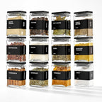 Glass Spice Jars with Bamboo Lid, 4oz Square Spice Containers - Image 6