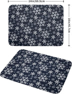 Christmas Dish Drying Mat for Kitchen Counter 24x18 Inch Xmas Snowflake Drying - Image 4