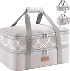 Lifewit Insulated Double Decker Casserole Carrier, Expandable Lasagna Lugger by Lifewit