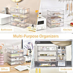 3 Pack Stackable Makeup Organizer, 12.1''L Acrylic Bathroom Organizer and - Image 7