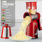 Zulay Kitchen Rotary Cheese Grater 5 Blade Cheese Shredder - Image 6