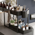 2 Pack Under Sink Organizers and Storage, 2-Tier Sliding Cabinet Organizer - Image 3