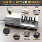 Electric Knife Sharpener for Kitchen—Fast Sharpening to Restore and Polish Chef - Image 3