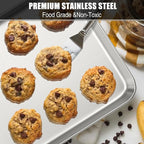 Baking Sheet Cookie Sheet Set of 2, Umite Chef Stainless Steel Baking Pans Tray - Image 7
