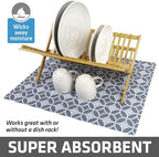 Drymate Jumbo XL Dish Drying Mat, Low-Profile, Super Absorbent, Quick Dry Fabric - Image 2