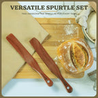 2Pcs Wooden Skinny Spurtle Set for Jars, Premium Natural Acacia Wood Tool for - Image 8