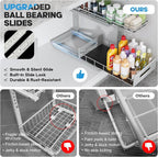 Under Sink Organizer Upgrade To Professional Rails, 2-Tier Dual Pull Out - Image 3