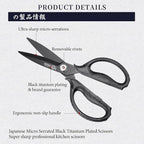 MITSUMOTO SAKARI Japanese Kitchen Scissors, Heavy Duty Poultry Shears, - Image 5