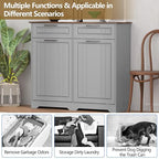 Double 10 Gallon Tilt Out Trash Can Cabinet - Image 5