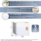 NaturalCozy Storage Cubes 9”x9”x7”Cotton Rope Woven Baskets - Image 2