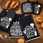 Sratte 6 Pcs Kitchen Decor Accessories Set Farmhouse Towels Pot Holders Oven - Image 7