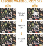 Kitchen Countertop Dish Drying Mat, Super Absorbent Coffee Bar Mat - Image 2
