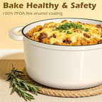 Umite Chef Enameled Cast Iron Dutch Oven-7QT Pot - Image 3