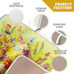 Easter Dish Drying Mat for Kitchen Counter Spring Bunny Microfiber Countertop - Image 4