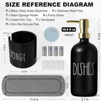 Kitchen Soap Dispenser Set, 16.9 fl oz Hand and Dish Soap Dispensers - Image 2